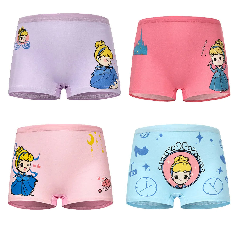 1/4/8/12 Pcs Children Girls Panties Sets Cotton Pretty Cute Cartoon Unicorn Print Child Underwear for Girl Kid Boxer Breathable