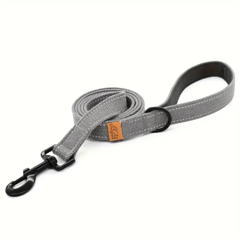 6-Foot Reflective Nylon Dog Leash with Soft Padded Handle and D-Ring Suitable for Walking and Training, Small to Large Dog Leash