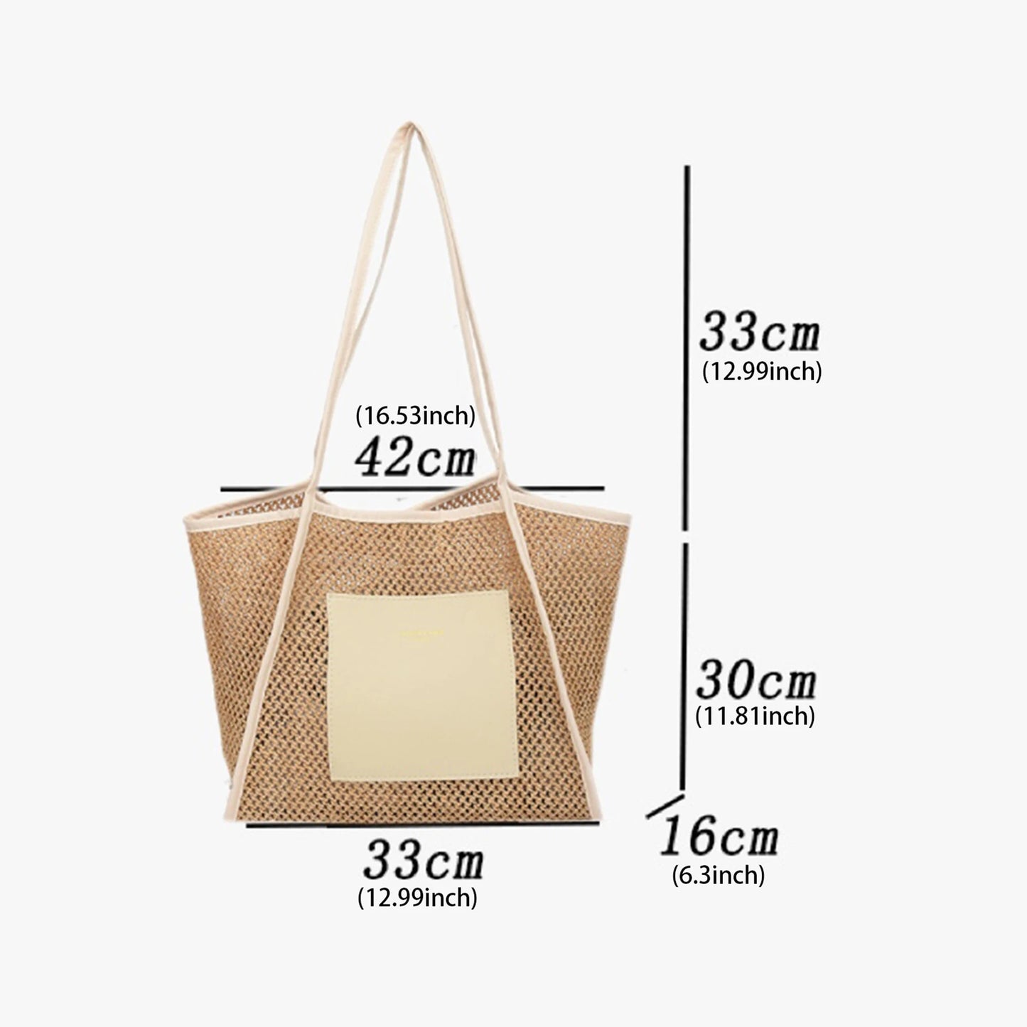 Women s Boho Style Straw Tote Bag with Patchwork Design and Spacious Interior Perfect for Beach or Everyday Use