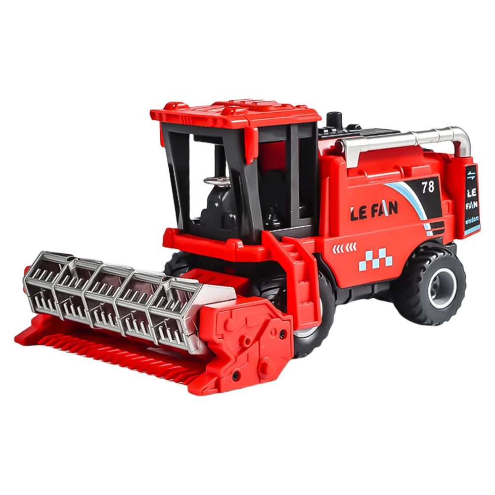 Friction Powered Combine Harvester Farm Toys Simulation Harvester Car Toy Push and Go Cars Toy for Kids Christmas Birthday Gift