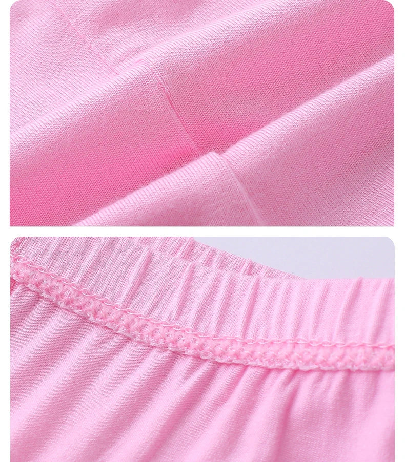 6pcs Summer Solid Color Kids Leggings Girls Safety Shorts Leggings Girls' Beach Shorts Are Suitable for Children Aged 2-12 Years