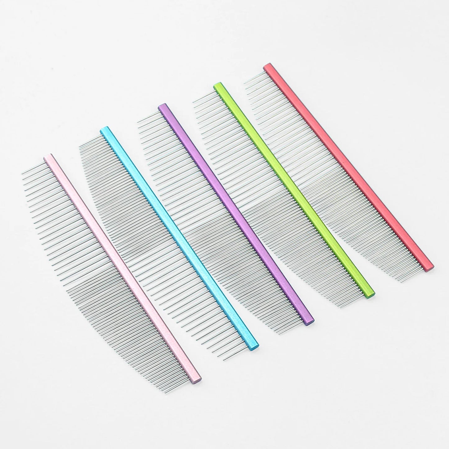 Pet Moon Comb Stainless Steel Thin Teeth Cat Dog Face Hair Grooming Comb For Details Care Small Pet Comb Round Tip