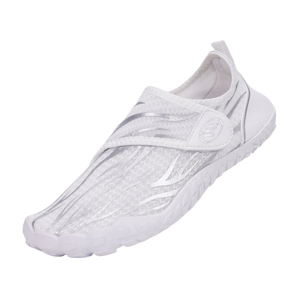 Unisex Water Shoes Lightweight Aqua Shoes Hook and Loop Fastener Barefoot Beach Shoes Lightweight Gym Sneakers for Water Sports