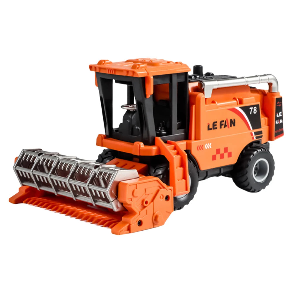 Friction Powered Combine Harvester Farm Toys Simulation Harvester Car Toy Push and Go Cars Toy for Kids Christmas Birthday Gift