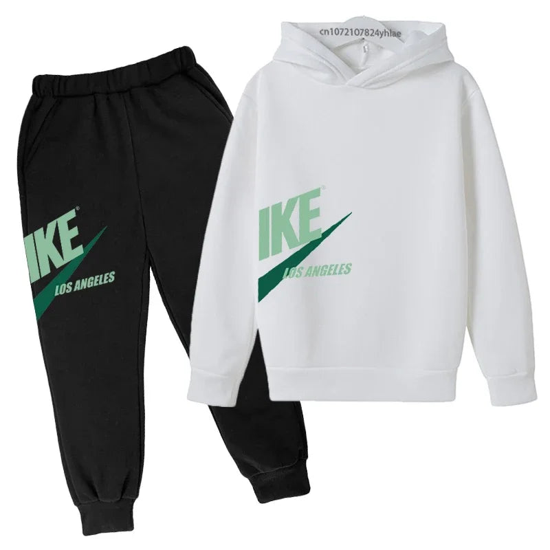 Brand Creative Leisure Sports Hoodie+Pants Sports Leisure Comfortable Warm Children's Set