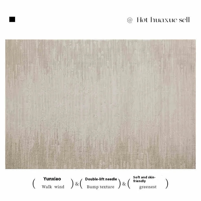 VIKAMA Washable Rug for Living Room Non-Slip Modern Abstract Area Rug Stain Resistant Throw Floor Carpet Solid Rug Home Decor