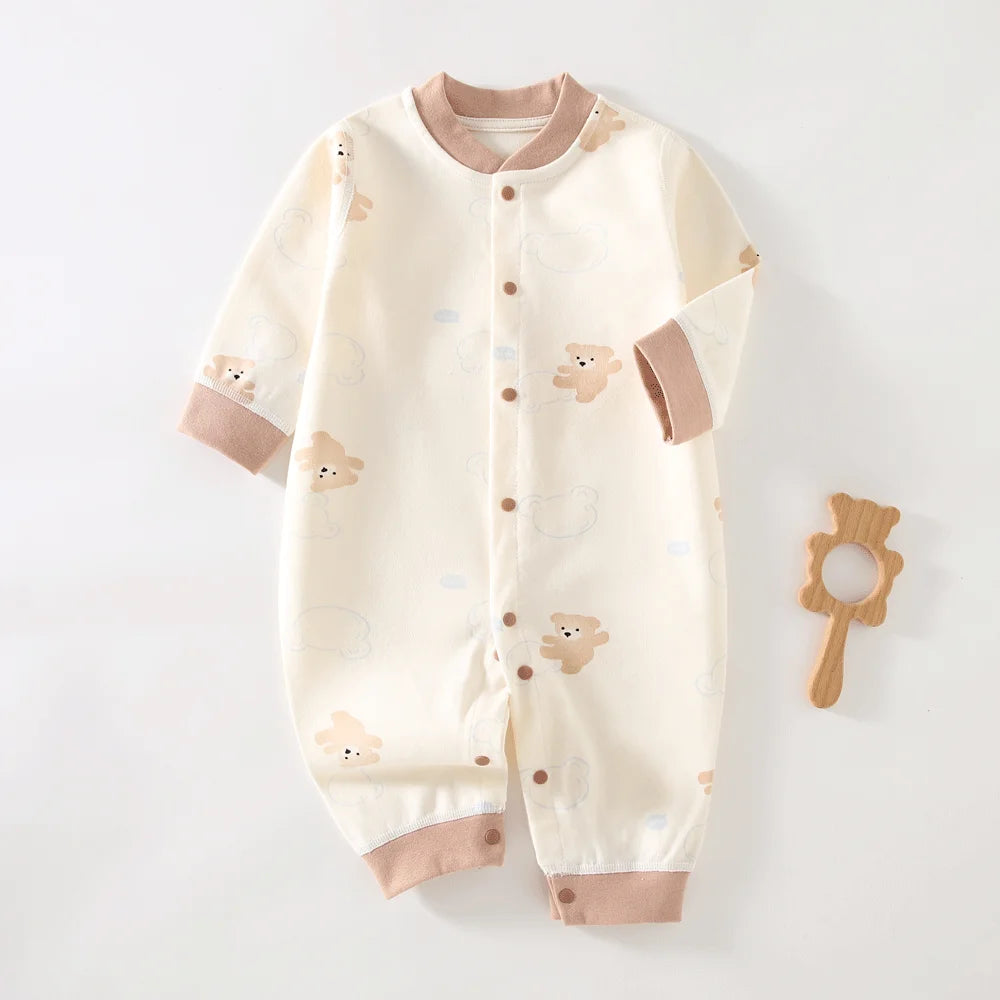 Autumn Baby Clothes Newbron Spring 100 Cotton Underwear Newborn Onesie Romper Long Sleeve Loungewear Outfit Bodysuit & One Piece