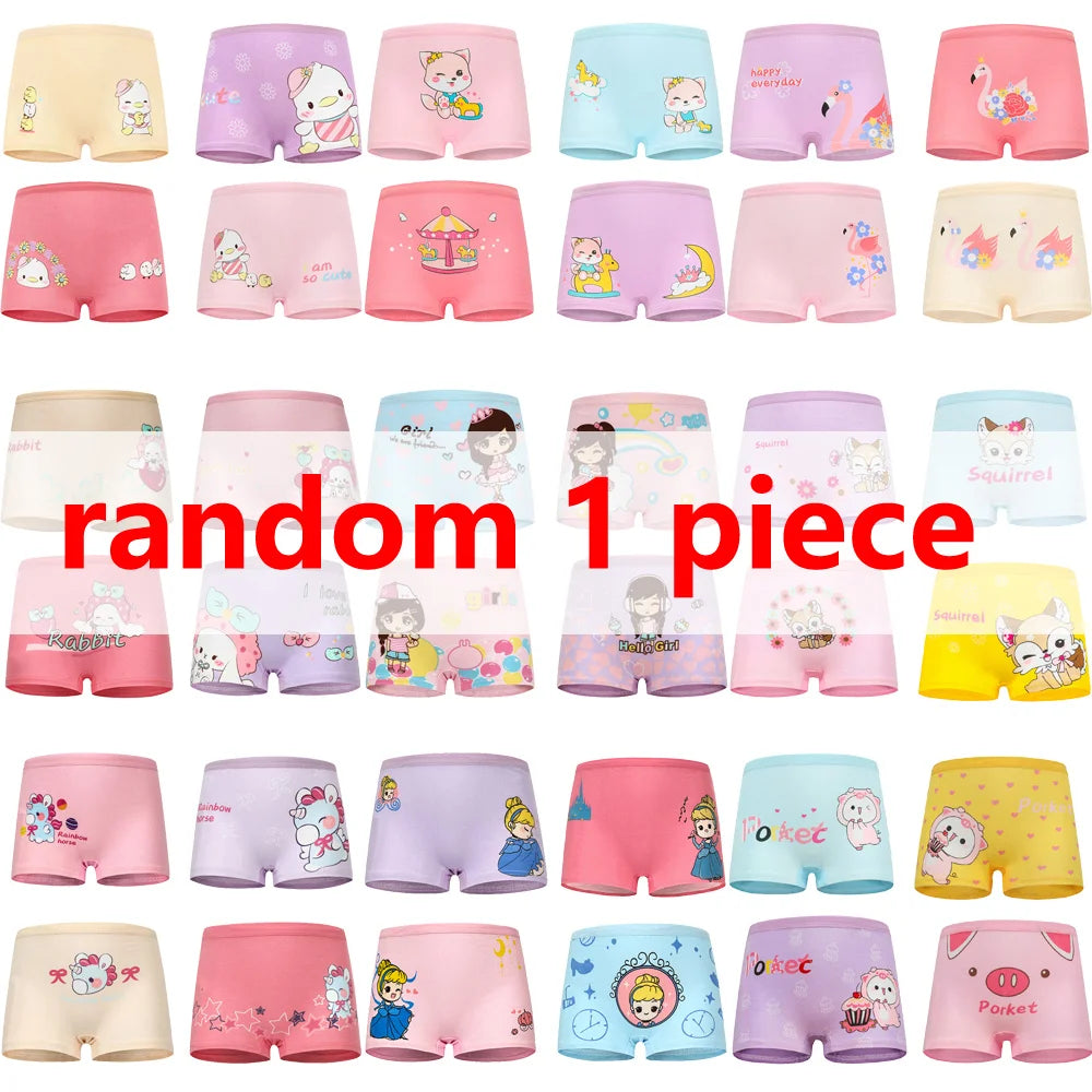 1/4/8/12 Pcs Children Girls Panties Sets Cotton Pretty Cute Cartoon Unicorn Print Child Underwear for Girl Kid Boxer Breathable