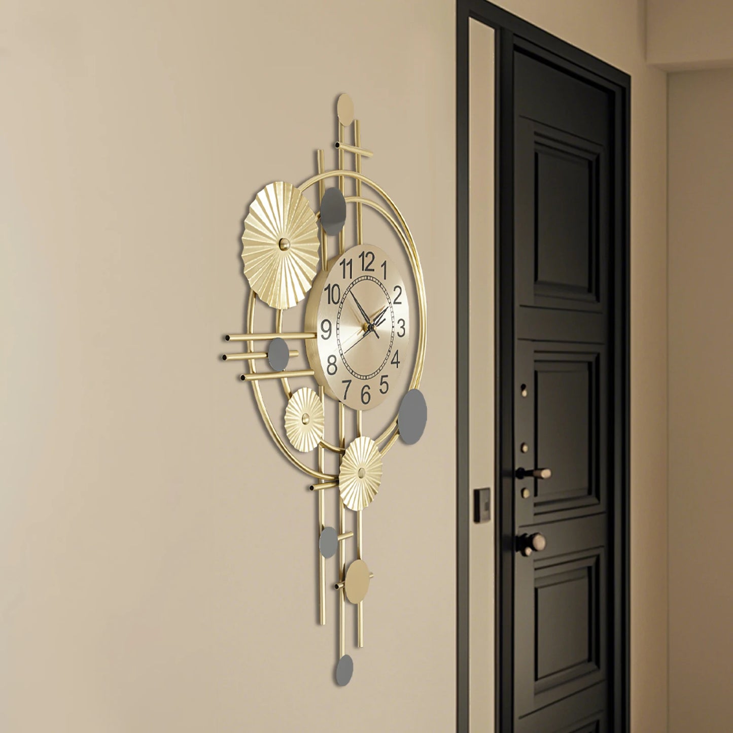 Wall Clock Modern Decorative Art Clock Silent Wall Clock Iron Wall Decoration Clock