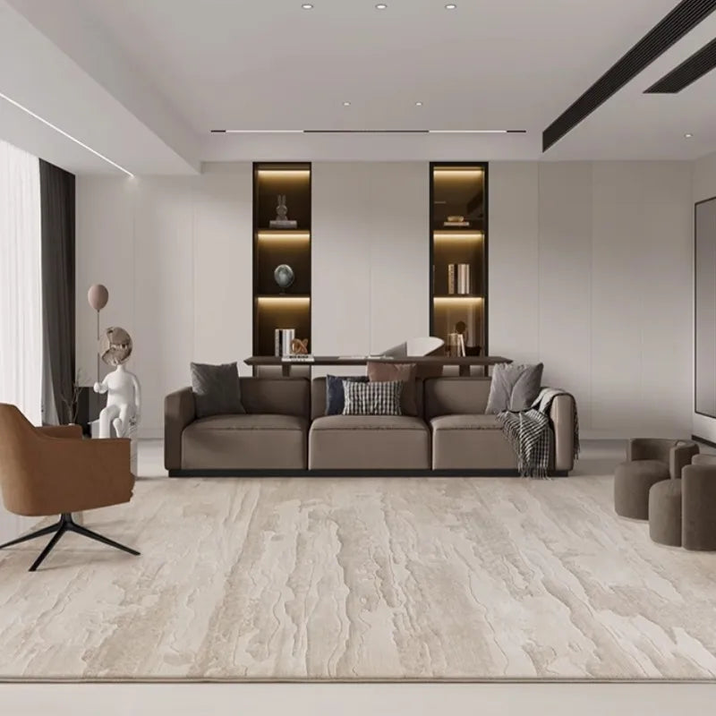 VIKAMA Washable Rug for Living Room Non-Slip Modern Abstract Area Rug Stain Resistant Throw Floor Carpet Solid Rug Home Decor