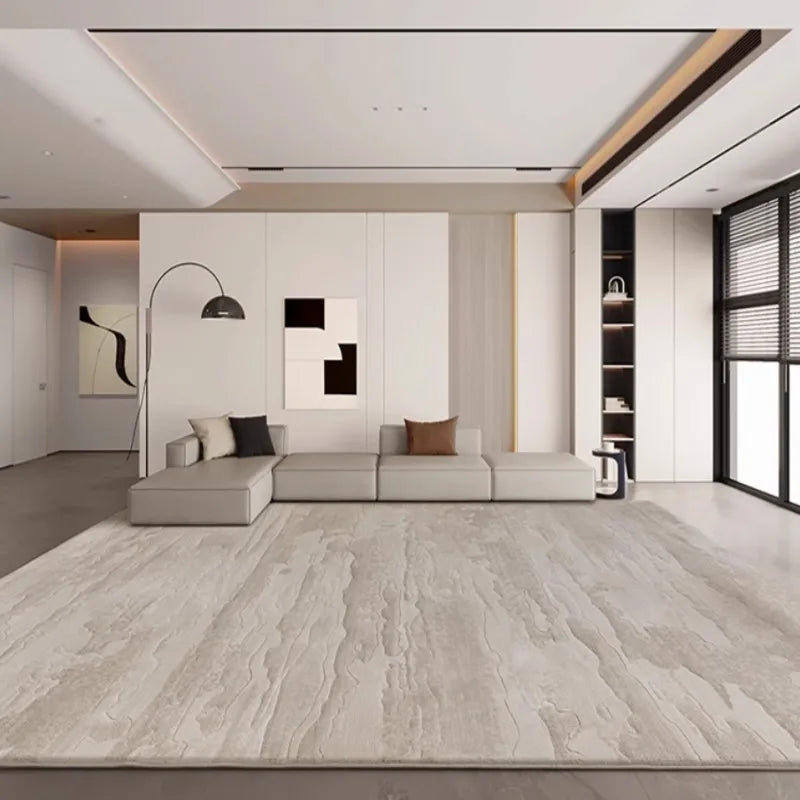 VIKAMA Washable Rug for Living Room Non-Slip Modern Abstract Area Rug Stain Resistant Throw Floor Carpet Solid Rug Home Decor