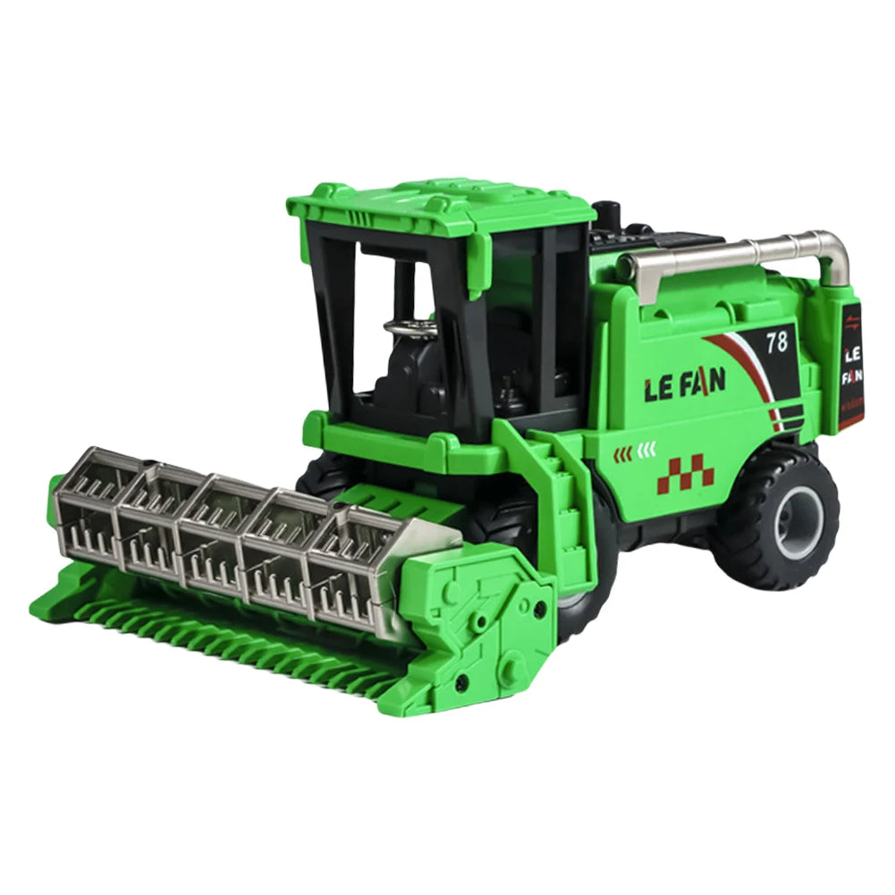 Friction Powered Combine Harvester Farm Toys Simulation Harvester Car Toy Push and Go Cars Toy for Kids Christmas Birthday Gift