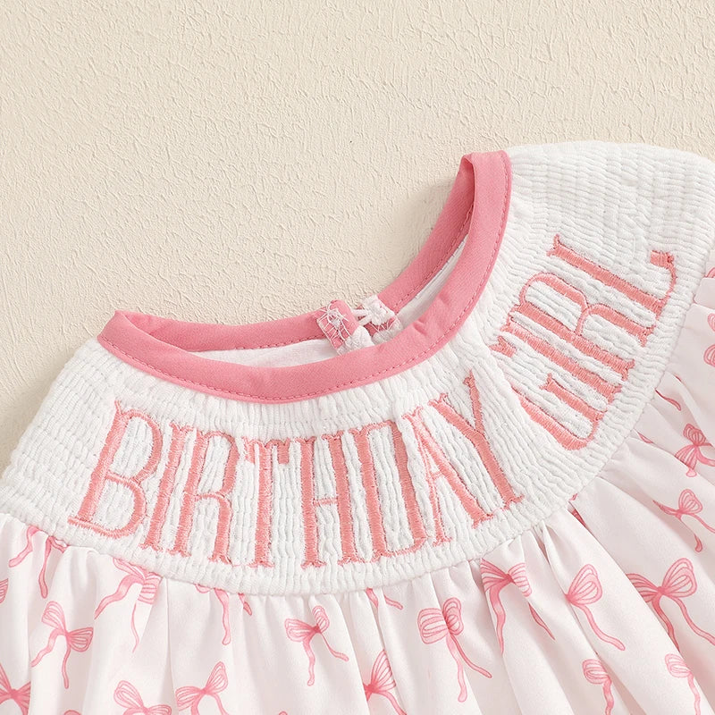Infant Princess Birthday Jumpsuit with Flutter Sleeves and Sparkly Crown Applique Toddler Girl Romper Party Outfit