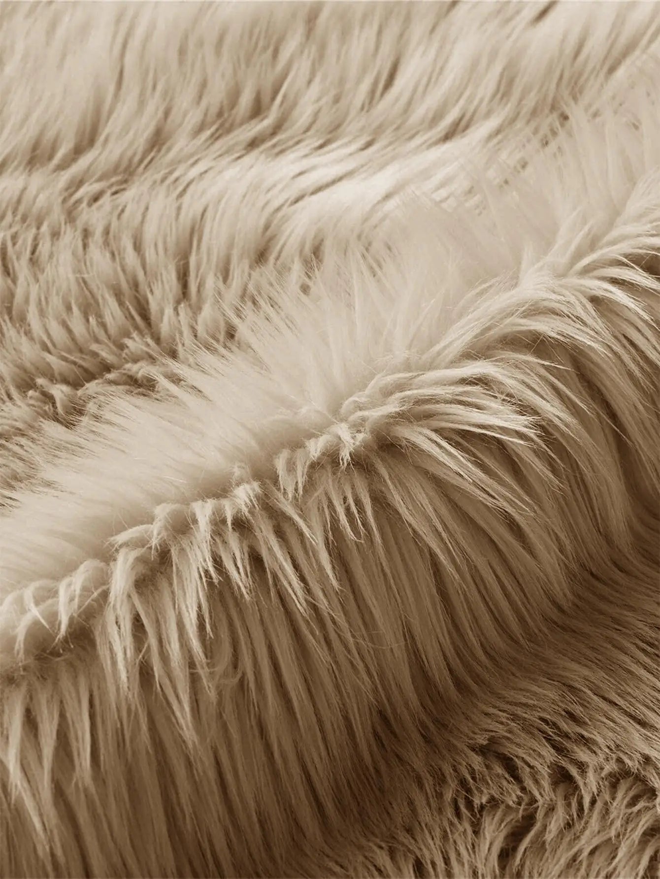 1 faux fur khaki large wave floor mat, bathroom, bedroom, living room, bay window, carpet, home decoration