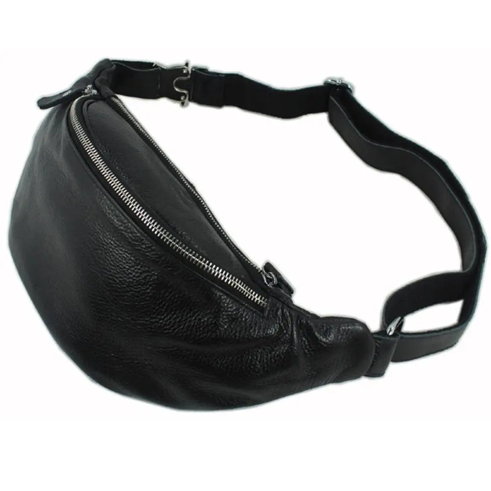 Fashion Genuine Leather waist bag for men fanny pack Leather belt bag waist pack bum bag money belt waist pouch molle pochete