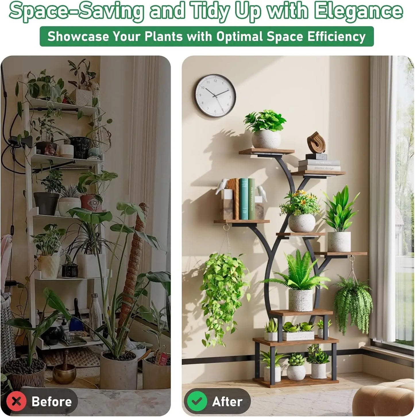 Plant Stand Indoor with Grow Light, 8 Tiered Plant Shelf Indoor for Multiple Plant, Metal Corner Plant Stand Plant·Hot Sale