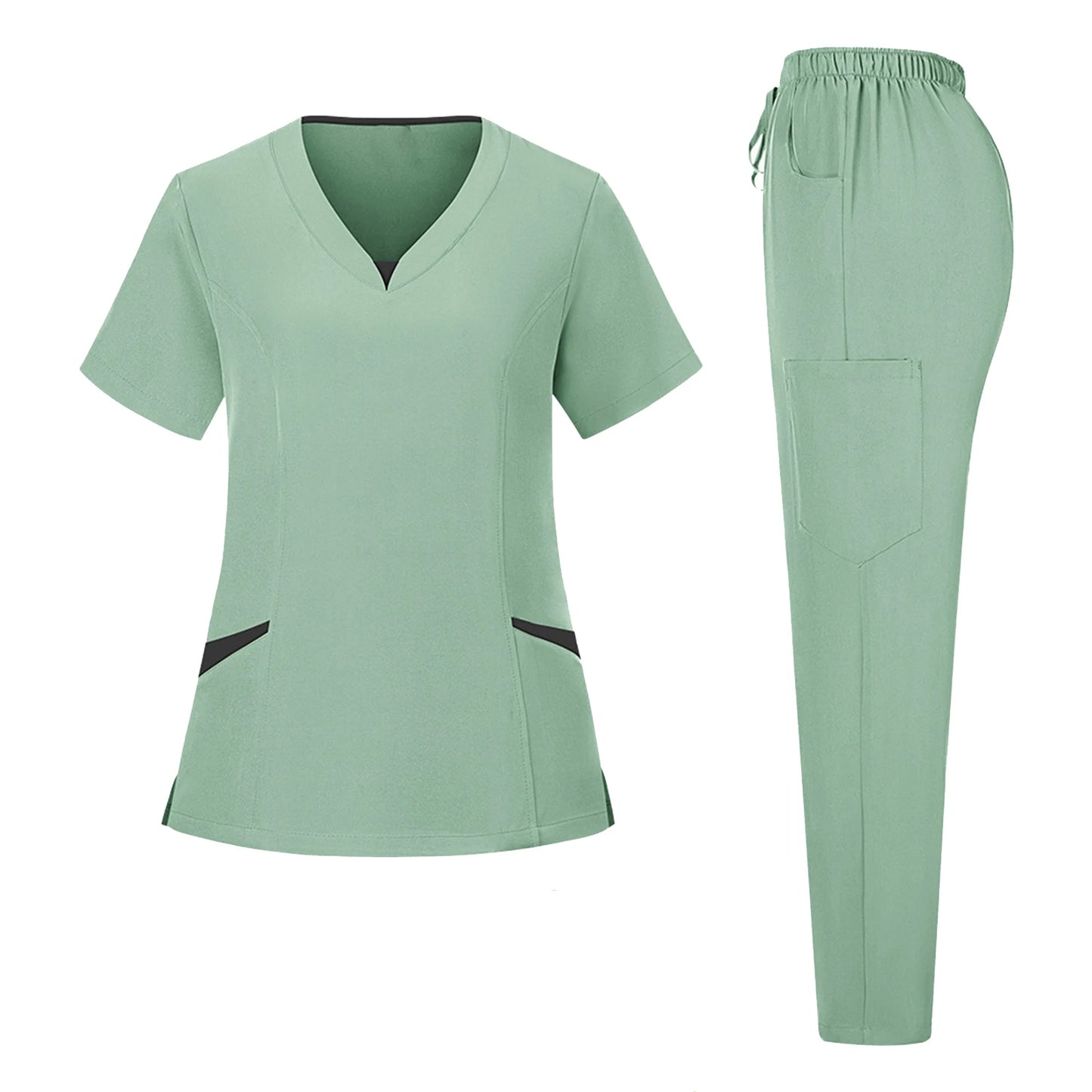 Wholesale Anti-Wrinkle Comfortable Nursing Uniforms Men Unisex Clinical Surgical Lab Scrubs Suit Top Pants