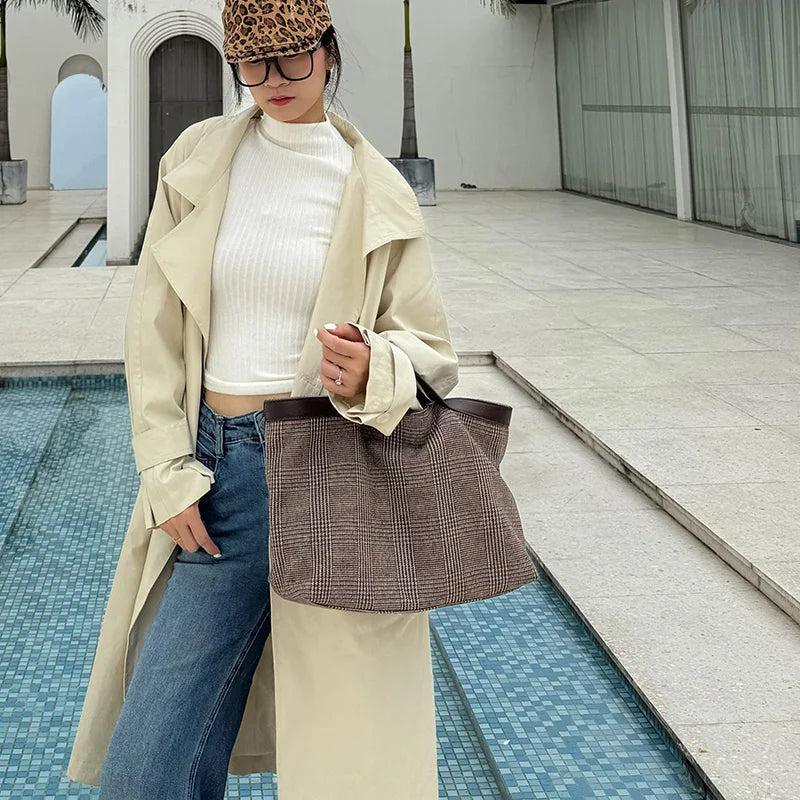 Mendy Suede Bag Canvas Large Women's Bag Trend Tote Bag Shoulder Bag New In Handbag Leather Designer Bag Hand Bag Ladies Qualty