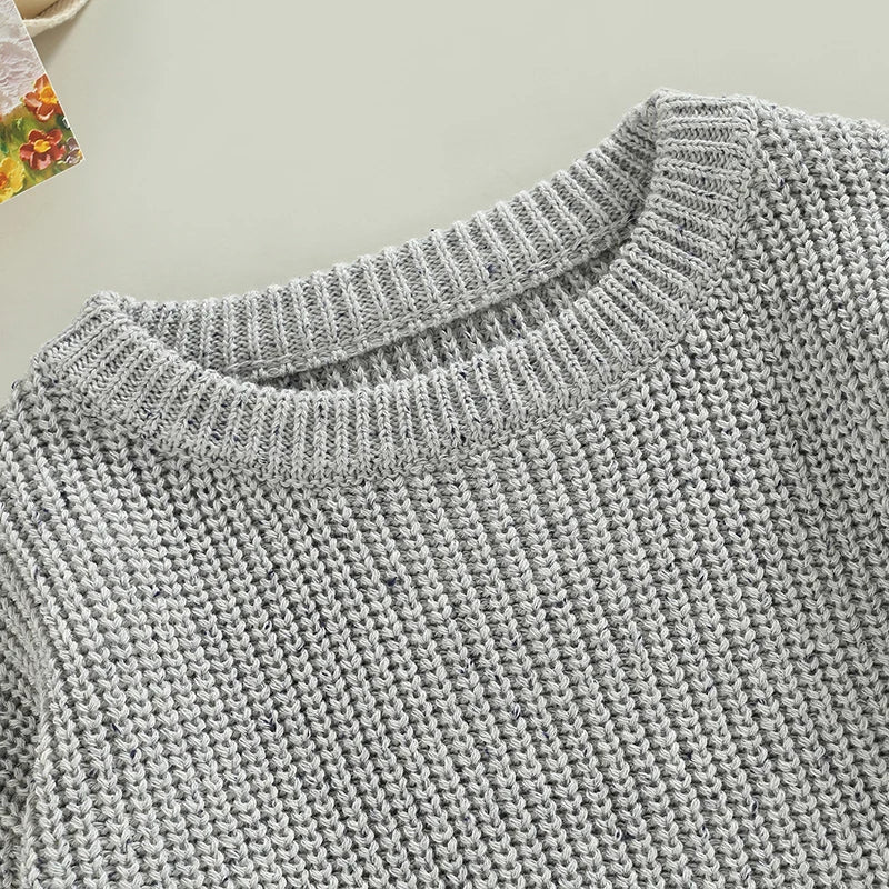 Children s Unisex Fall Sweater Vibrant Polka Dots Design with Long Sleeves and Round Neckline for Boys and Girls