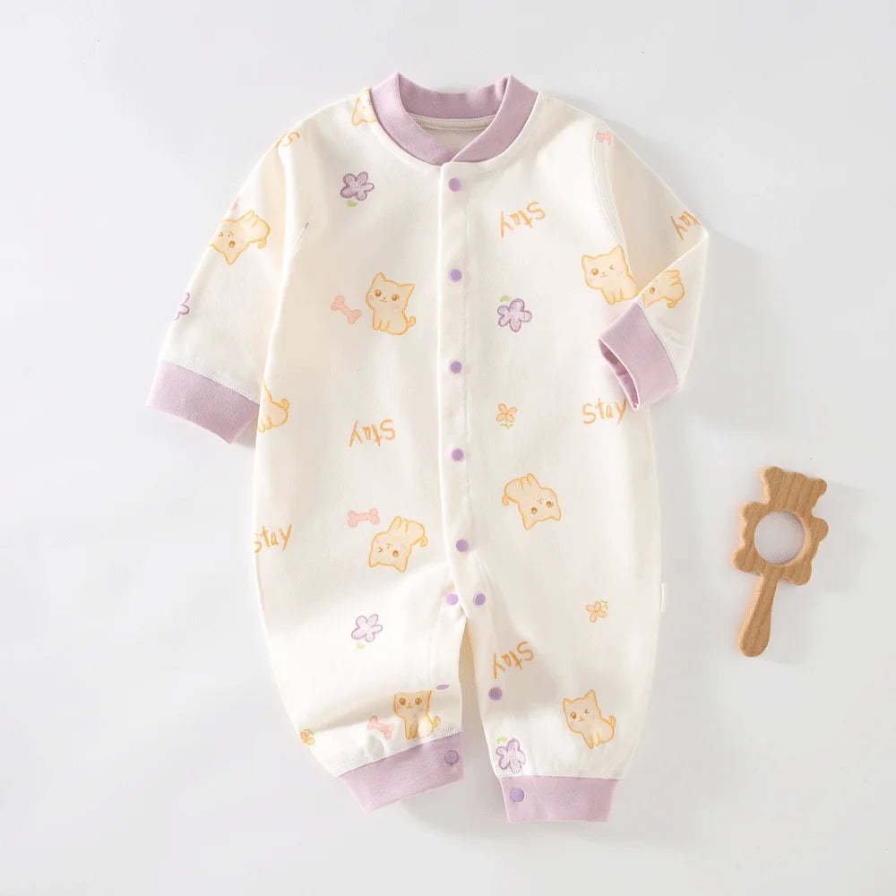 Autumn Baby Clothes Newbron Spring 100 Cotton Underwear Newborn Onesie Romper Long Sleeve Loungewear Outfit Bodysuit & One Piece