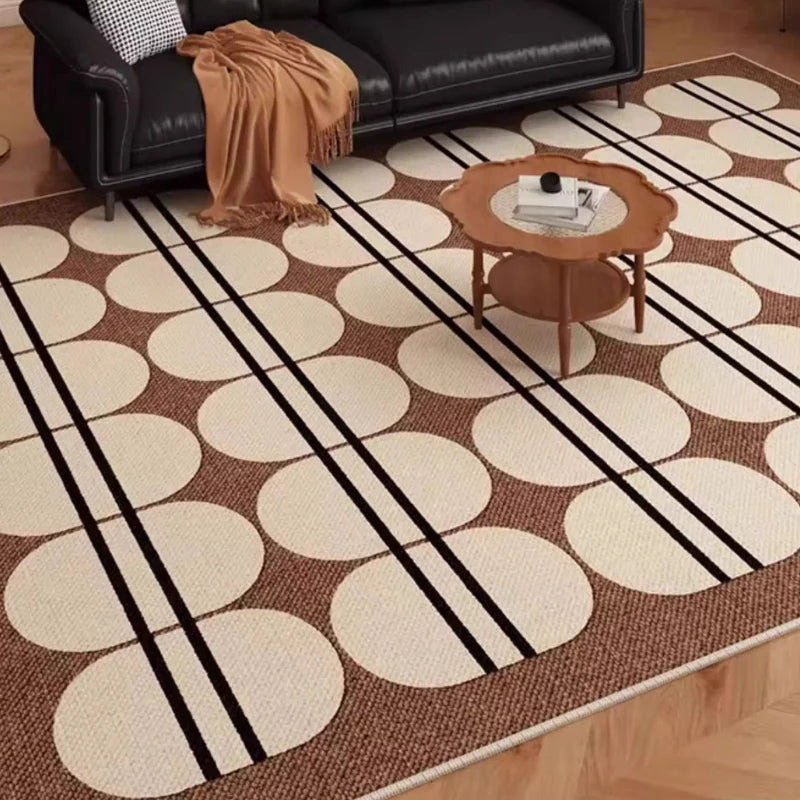 Retro Style Rugs for Bedroom Large Area Living Room Decoration Waterproof Carpet Washable Lounge Floor Mat Anti-slip Bedside Rug