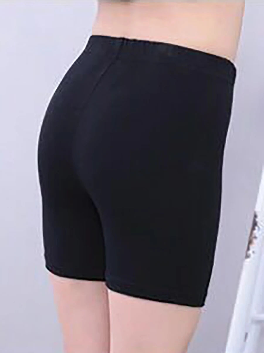 6pcs Summer Solid Color Kids Leggings Girls Safety Shorts Leggings Girls' Beach Shorts Are Suitable for Children Aged 2-12 Years