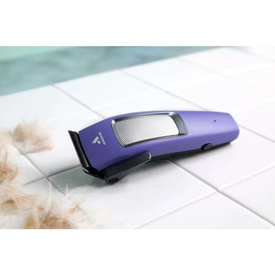 Cordless Dog Clipper 10-Piece Kit with Adjustable Blade Lithium-Ion Battery Purple Easy to Use and Portable