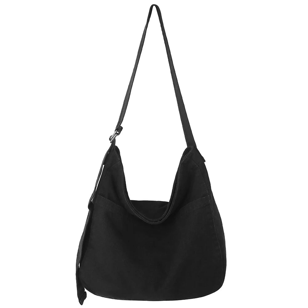 Shoulder Bag Canvas Simple College Student Bookbag Fashion Harajuku Satchels