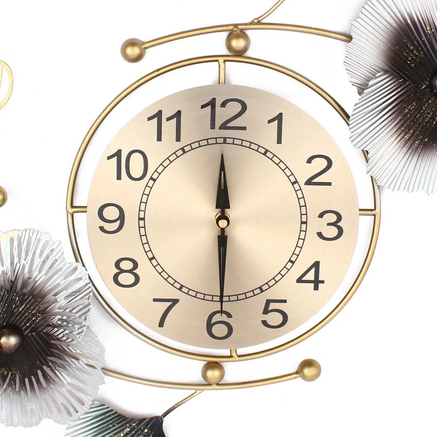 NEW 90*45cm Large Wall Clock Ginkgo Leaf Metal Wall Watch Living Room Home Decor
