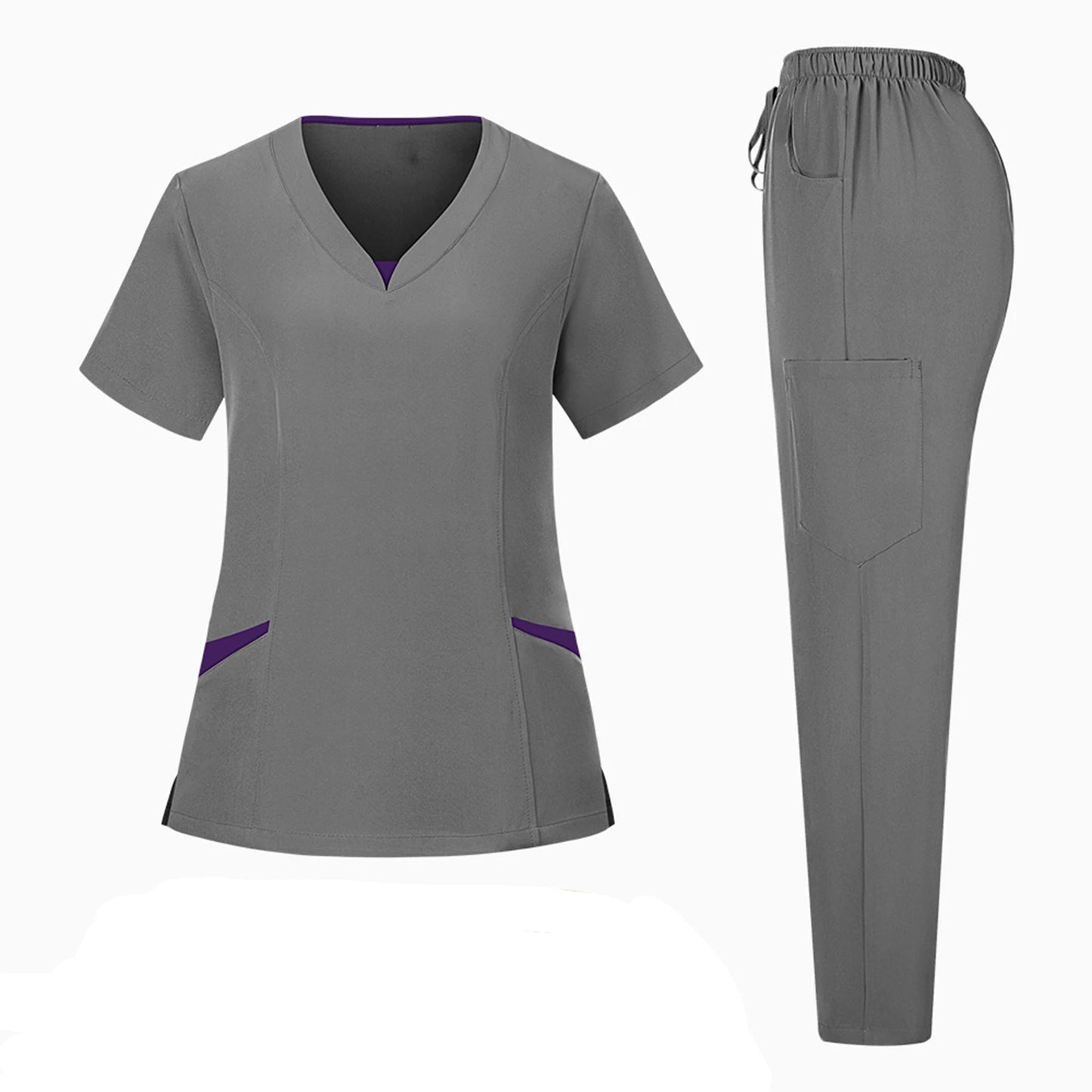Wholesale Anti-Wrinkle Comfortable Nursing Uniforms Men Unisex Clinical Surgical Lab Scrubs Suit Top Pants