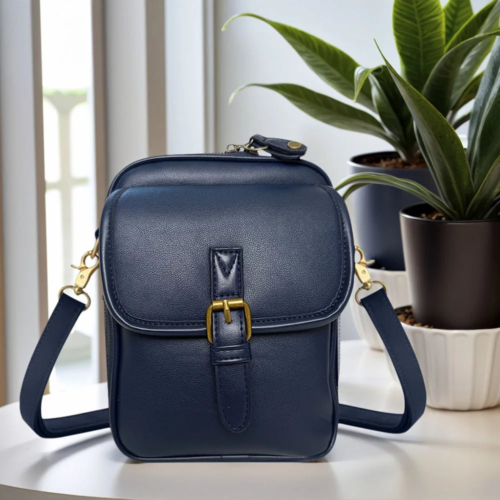 Leather Small Crossbody Cell Phone Bag with Adjustable Removable Strap Trendy Sling Bag Cellphone Bag Wallet Purse for Women Men