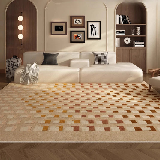 Retro Style Rugs for Bedroom Large Area Living Room Decoration Waterproof Carpet Washable Lounge Floor Mat Anti-slip Bedside Rug