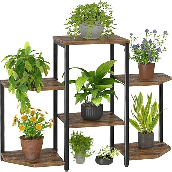 plant stand indoor, multiple plant shelf corner rack, 6 potted plant stand, 4 tiers large flower holder, planter display rack fo