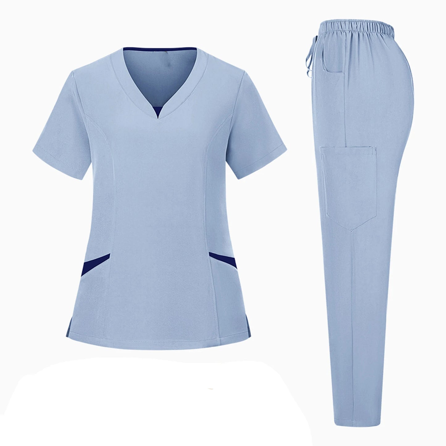 Wholesale Anti-Wrinkle Comfortable Nursing Uniforms Men Unisex Clinical Surgical Lab Scrubs Suit Top Pants