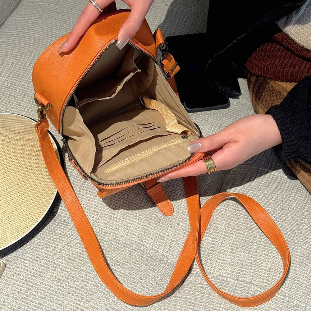 Leather Small Crossbody Cell Phone Bag with Adjustable Removable Strap Trendy Sling Bag Cellphone Bag Wallet Purse for Women Men
