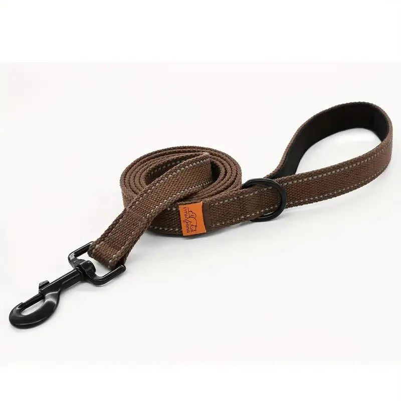 6-Foot Reflective Nylon Dog Leash with Soft Padded Handle and D-Ring Suitable for Walking and Training, Small to Large Dog Leash